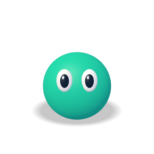 Le personnage rond et vert d’Orbit Climb